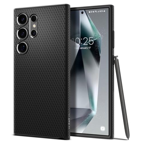 Spigen Liquid Air Case Compatible with Samsung Galaxy S24 Ultra - Matte Black