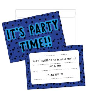 Manta Makes Party invitations for kids or adults pack of 36