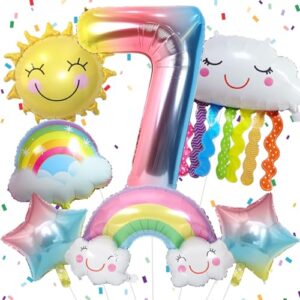 7th Rainbow Birthday Decorations