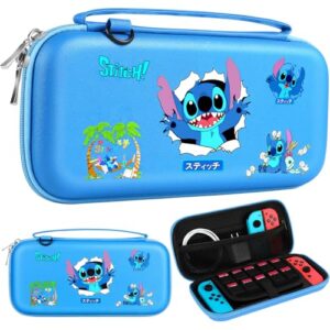 Koecya Carrying Case for Nintendo Switch/Switch OLED Travel Carry Cases for Teen Kids Boys Girls Cute Kawaii Girly Cartoon Portable Hard Shell Covers Pouch Storage Bag for Nintendo Accessories