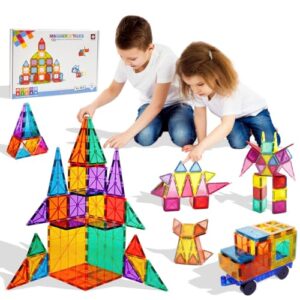 xwin sportseries 45pcs Magnetic Building Block for Kids Blocks Magnetic Tiles for Children STEM Magnetic Educational Toy for Boys & Girls Indoor Fun Transparent Blocks Playset Gift for Toddlers