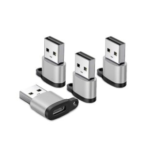 USB to USB C Adapter 4pack-Type C Female to A Male Charger Cable Compatible Apple Watch 8