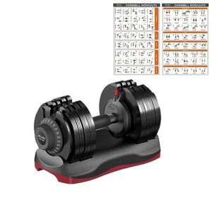 ATIVAFIT 20KG/25KG/30KG Adjustable Dumbbells Set with Anti-slip Handle 12 In 1 Quick Dial Adjustment Weights With Safety Locking Button Space Saving Strength Training for Full Body Home Gym Workou