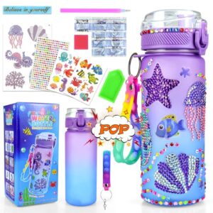Water Bottle Craft Kits for Kids Age 4-10 Decorate Your Own Water Bottle for Girls 5 6 7 8 9 Year Old Arts and Crafts Toys Gifts for 5 6 7 8 Year Old Girls Children Kids Birthday Gifts Presents Age 6+