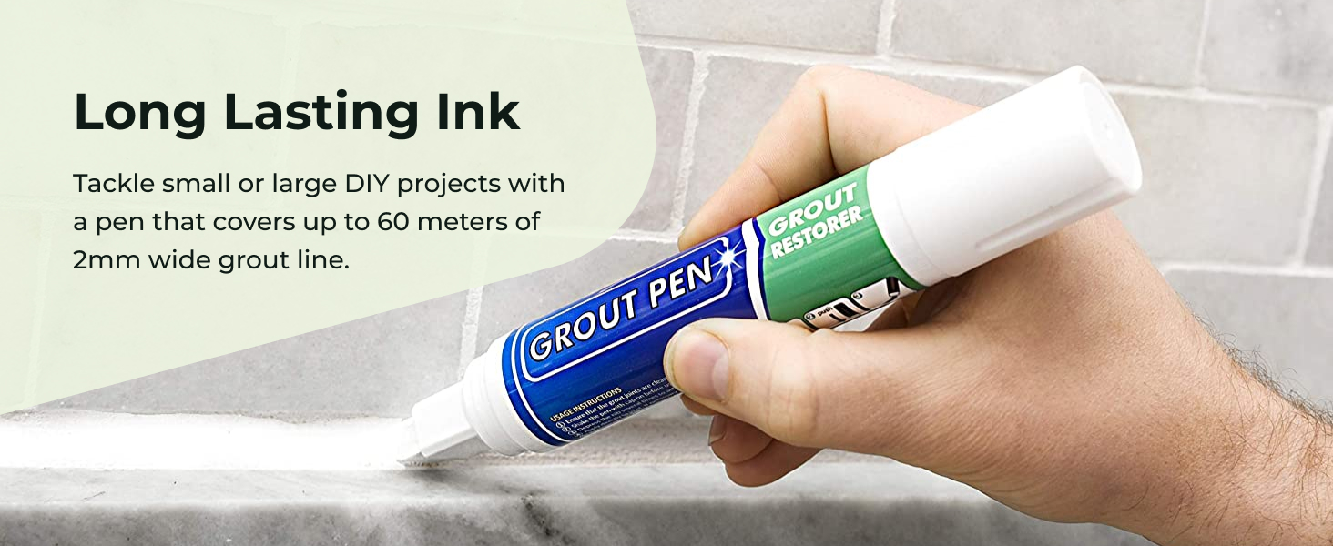 Grout Pen White Tile Paint Marker Waterproof Grout Paint Tile Grout Colorant Sealer Pen White Narrow