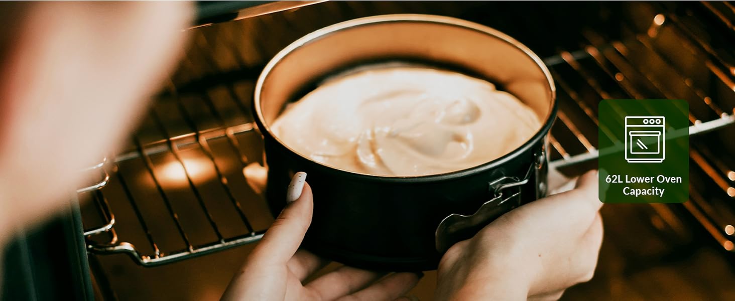 Willow twin cavity electric oven with 62 litre lower oven capacity