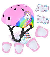 Kids Helmet Knee Pads Pink