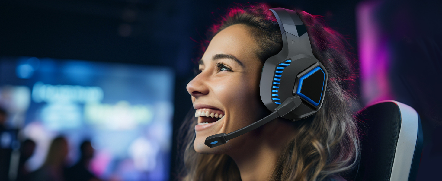 gaming headset ps5 wireless gaming headphones pc gaming headset bluetooth gaming headset