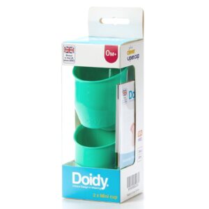 Doidy Mini Cup Two Pack - Baby Training Cups Unique Slanted Design Baby Beaker - Great Weaning Cup for Milk