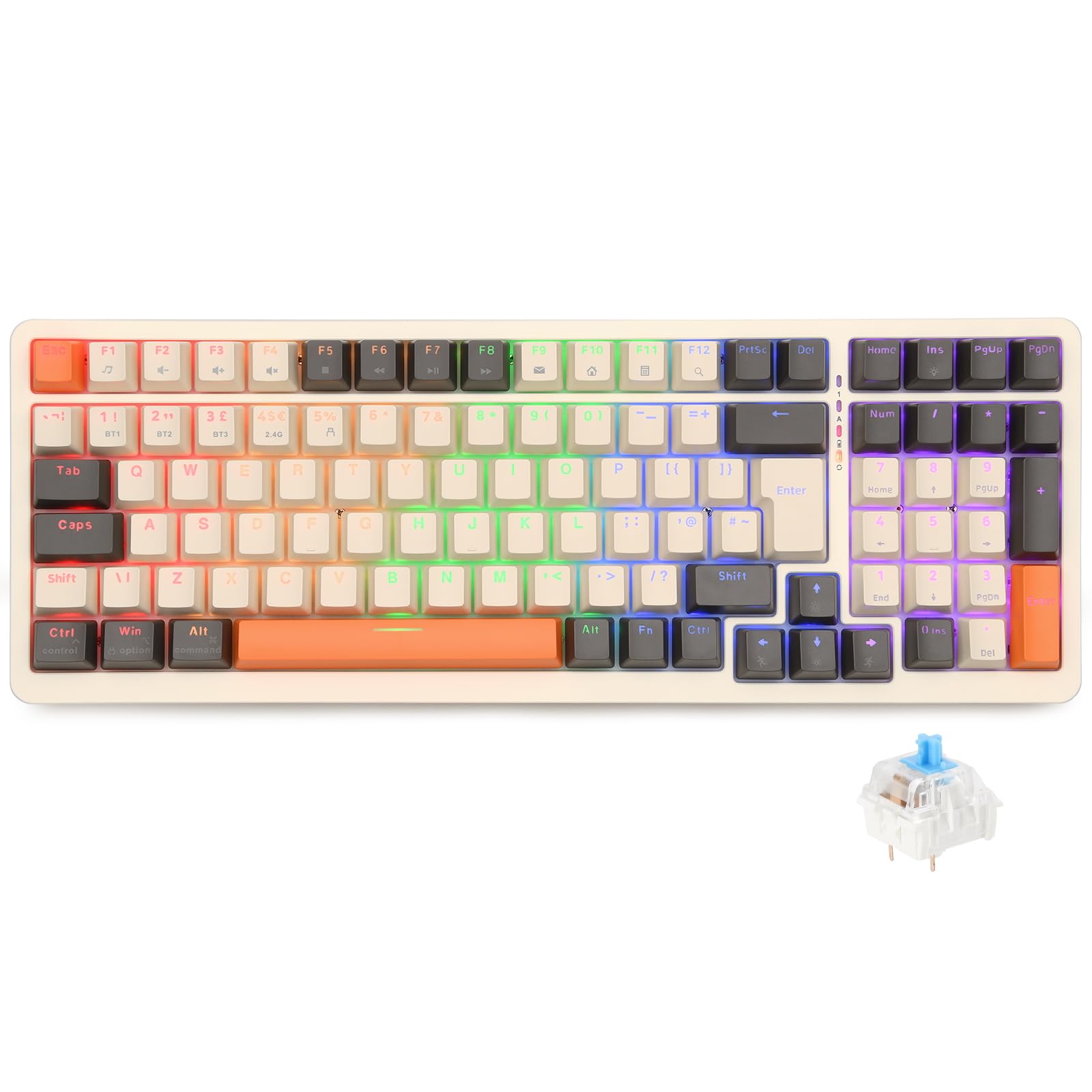 Rii Mechanical Keyboard,Wireless Gaming Keyboard - Keystone 4