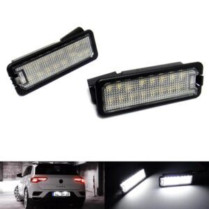 2x LED Rear Licence Number Plate Light White Canbus For Amarok Beetle Caddy V Golf GTI V VI VII Polo Scirocco T-Roc Up! TGE