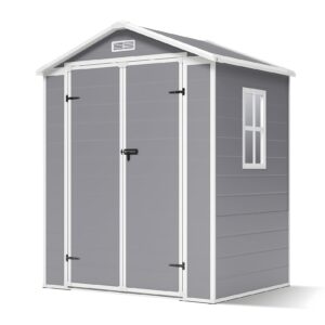 XEMQENER Plastic Garden Storage Shed with Floor
