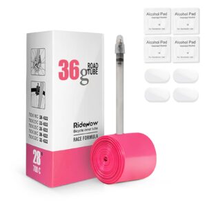 36g Ultralight 700C Bike Inner Tube TPU Road Bicycle Tire 28'' Compatible with 700x18/23/25/28/30/32C Presta Valve 45/65/85mm(Include Bike Inner Tire Patch Repair Kit)