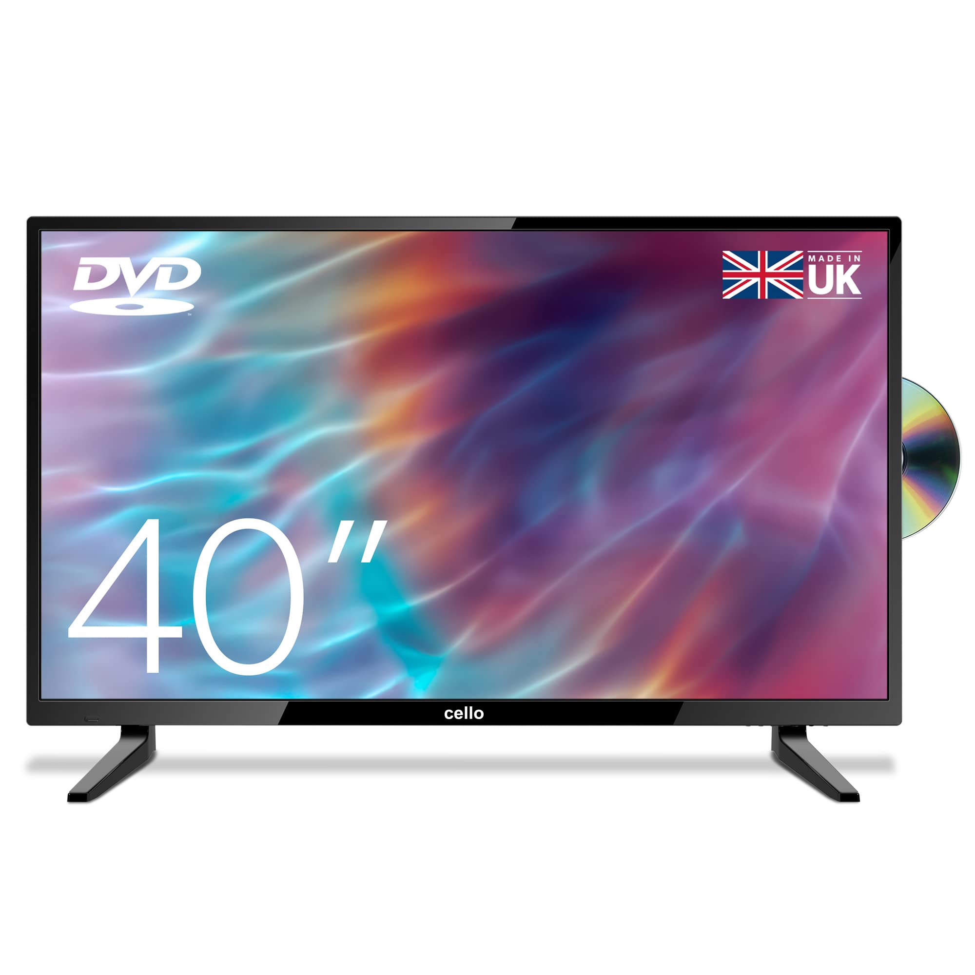 Cello ZF0204 40” inch Full HD LED TV with Built-in DVD player and Freeview HD Built in Satellite receiver 3 X HDMI and USB 2.0 to record Live TV Made in the UK            [Energy Class F]