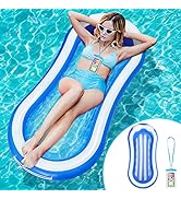 Hysagtek Inflatable Water Pool Hammock, Swimming Pool Water Hammock with Bottom Mesh, with a Wate...