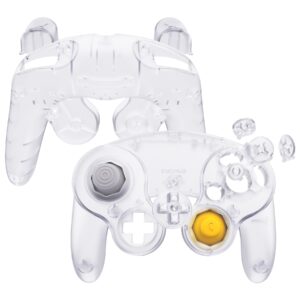 eXtremeRate Clear Faceplate Backplate for Nintendo GameCube Controller