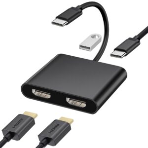 Hxwlo USB C to Dual HDMI Adapter