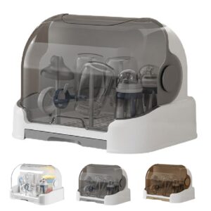 JSHDUSA Baby Bottle Drying Storage Box | Dustproof Bottle Storage With Removable Drip Tray | Removable Baby Bottle Drying Holder Organizer