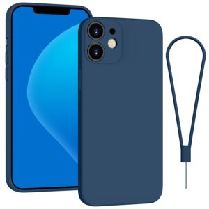 Andwing For iPhone 12 Case Silicone Case Soft Ultra Phone Case Slim Protective Shockproof Cover Scratch-Resistant Microfiber Lining