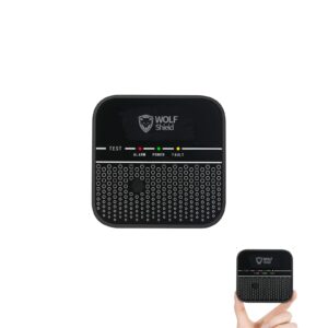 WOLF SHIELD Carbon Monoxide Detector 10 Year Sealed Battery |Portable Alarm|EN50291:2018 |No Display (Black)