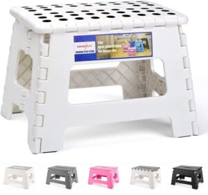 HOUSE DAY Folding Step Stool Lightweight Plastic Step Stool