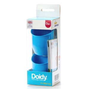 Doidy Mini Cup Two Pack - Baby Training Cups Unique Slanted Design Baby Beaker - Great Weaning Cup for Milk