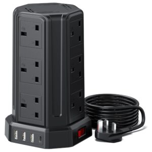 AODENG Tower Extension Lead with USB Slots 3M