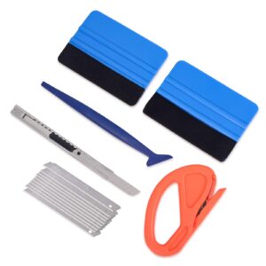 Afuiiuq Vehicle Vinyl Wrap Tool Kit Window Tinting Tool Include 4 Inch Felt Squeegee