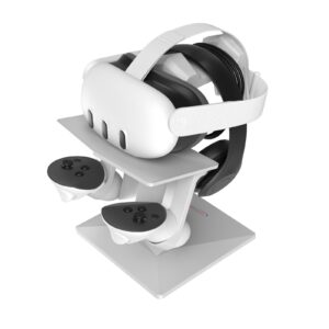 Digicharge VR Headset Stand for Meta Quest 3 Oculus Quest 2 VR Mount Display Storage for Headset and Touch Controllers