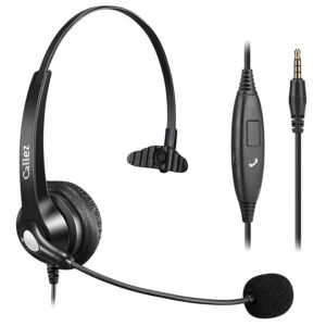 Callez 3.5mm Jack Headset with Microphone Noise Cancelling for Mobile Phone Laptop PC