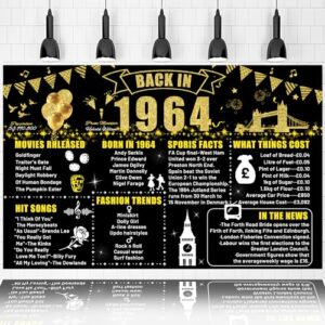 60th Birthday Black Gold Party Decoration