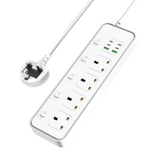 AUNNO Extension Lead with USB Slots