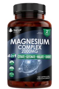 Magnesium Glycinate 4-in-1 Complex 2000mg - 449mg Elemental Magnesium High Strength Magnesium Supplements - Magnesium Bisglycinate