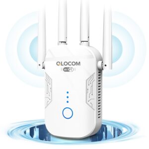 QLOCOM 2024 Newest WiFi Extender Booster Blazing-Fast1200Mbps WiFi Booster