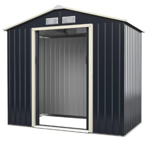GiantexUK 7x4FT/9x6FT Metal Garden Shed and Extension Kit
