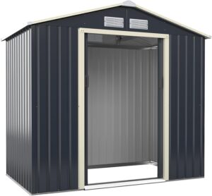 TANGZON 7 x 4ft Metal Garden Shed