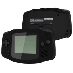 eXtremeRate IPS Ready Upgraded Black Soft Touch Replacement Shell Full Housing Cover & Black Screen Lens for Gameboy Advance - Compatible with Both IPS & Standard LCD - Without Console & IPS Scree