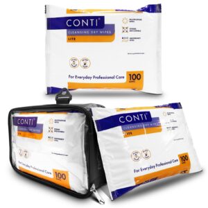 RE-GEN FlexPouch Dry Wipe Dispenser & Conti Lite 24x18cm Patient Cleansing Wipes
