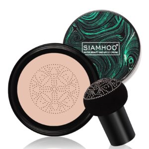 SIAMHOO CC Cream Foundation with Mushroom Head Air Cushion Full Coverage for Flawless Makeup