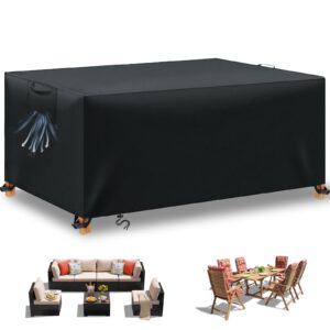 BHFRGAS Garden Furniture Covers Waterproof，200x160x70cm Outdoor Furniture Covers Waterproof，420D Oxford Fabric Patio Furniture Covers Waterproof，BBQ Cover for Outdoor Table Chair Sofa