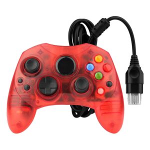 OSTENT Wired Controller Gamepad Joystick S Type 2 A for Microsoft Old Generation Xbox Console Video Games Color Red