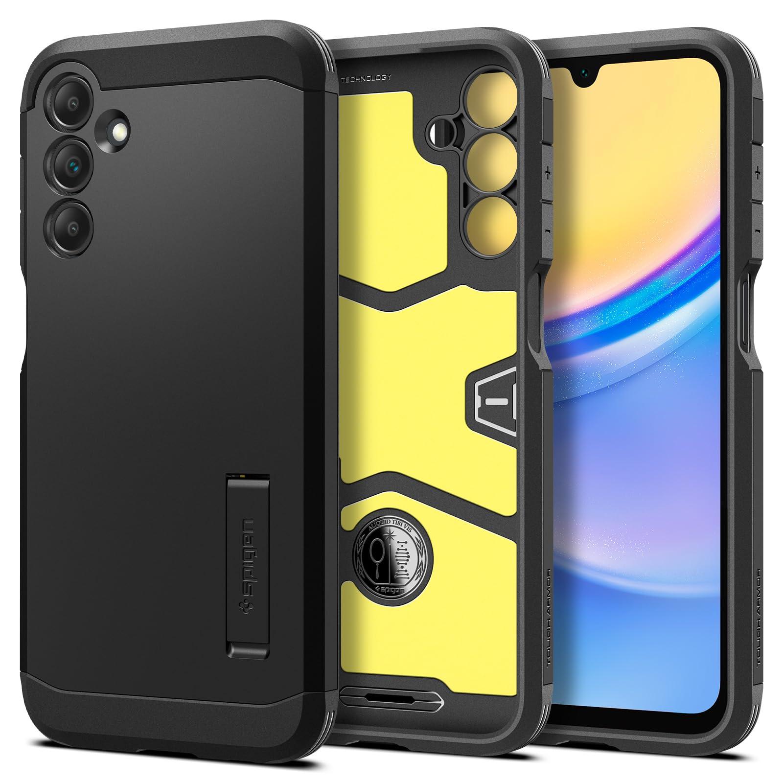 Spigen Tough Armor Phone Case Compatible with Samsung Galaxy A15 5G / 4G LTE - Black