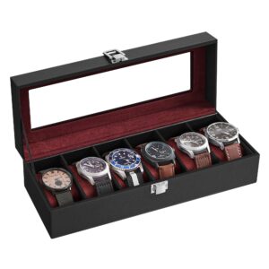 SONGMICS Watch Box with 6 Slots