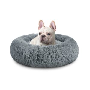 Mirkoo Dog Beds Calming Donut Pet Bed Washable Anti Anxiety Faux Fur Pet Bed