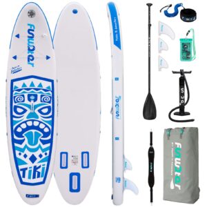 FunWater Inflatable Stand UP Paddle Board Ultra-Light Green Pink Everything Included ISUP