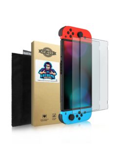 EXTREMEGRIPPRO Tempered Glass Screen Protector (2 PACK) & Dock Sock COMPATIBLE WITH Nintendo Switch Bundle