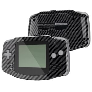 IPS Ready Upgraded eXtremeRate Graphite Carbon Fiber Replacement Shell Full Housing Cover Buttons for Gameboy Advance GBA - Compatible with Both IPS & Standard LCD - Console & IPS Screen NOT Included