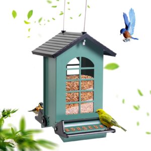 Squirrel Proof Bird Feeder for Outdoors Hanging