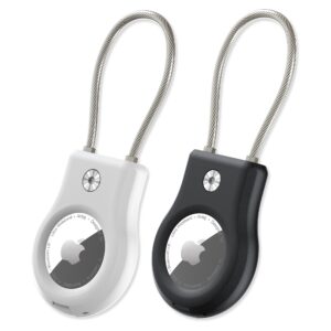 SCALLOP Airtag Holder with Wire Cable 2 Pack