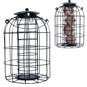 Wild Fat ball Bird Feeder with Squirrel Guard - Squirrel & Pigeon Proof Bird Feeders UK - Durable Outdoor Peanut Feeders for Birds with Choice of Pack Size